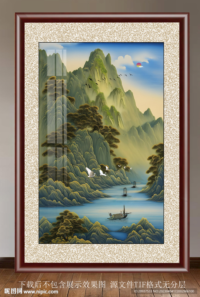 晶瓷水彩画