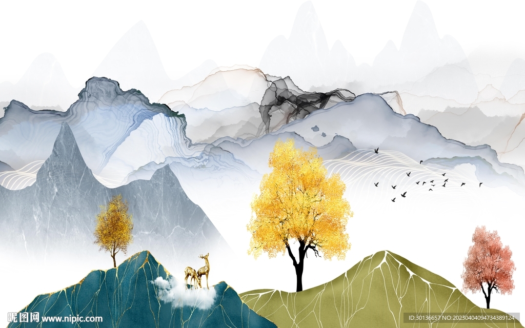 高档 最新热门山水 tif分层