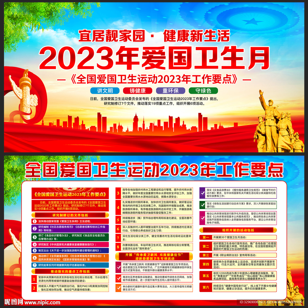 爱国卫生月展板