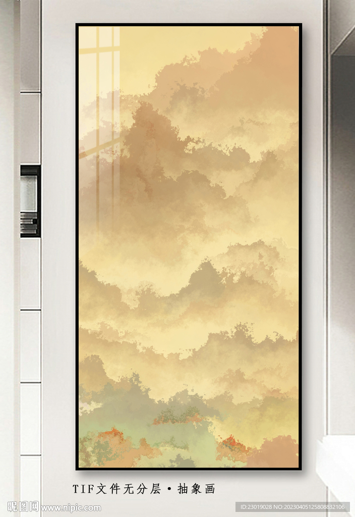 旭日东升玄关山水画