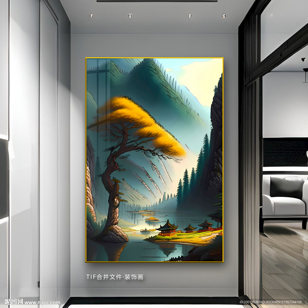 现代抽象山水画