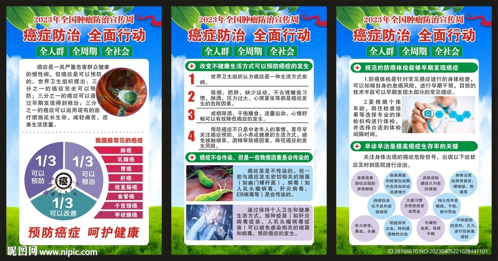 全国肿瘤防治宣传周展板
