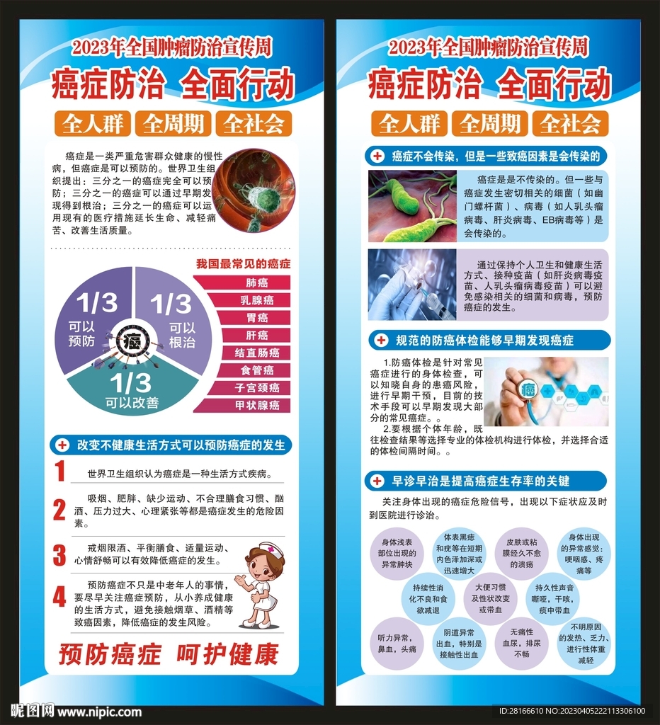 全国肿瘤防治宣传周展架