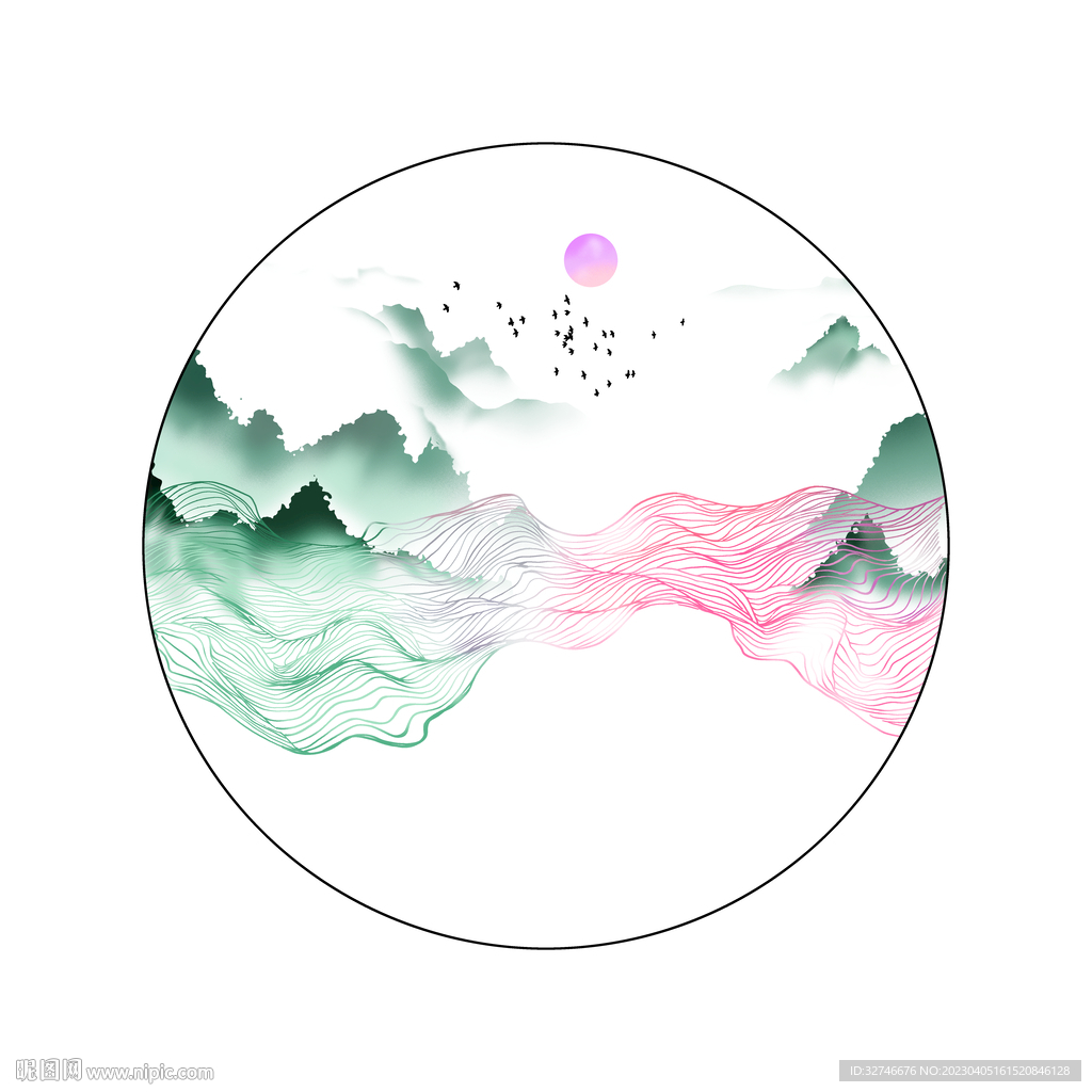 中式挂画 山水画 国风