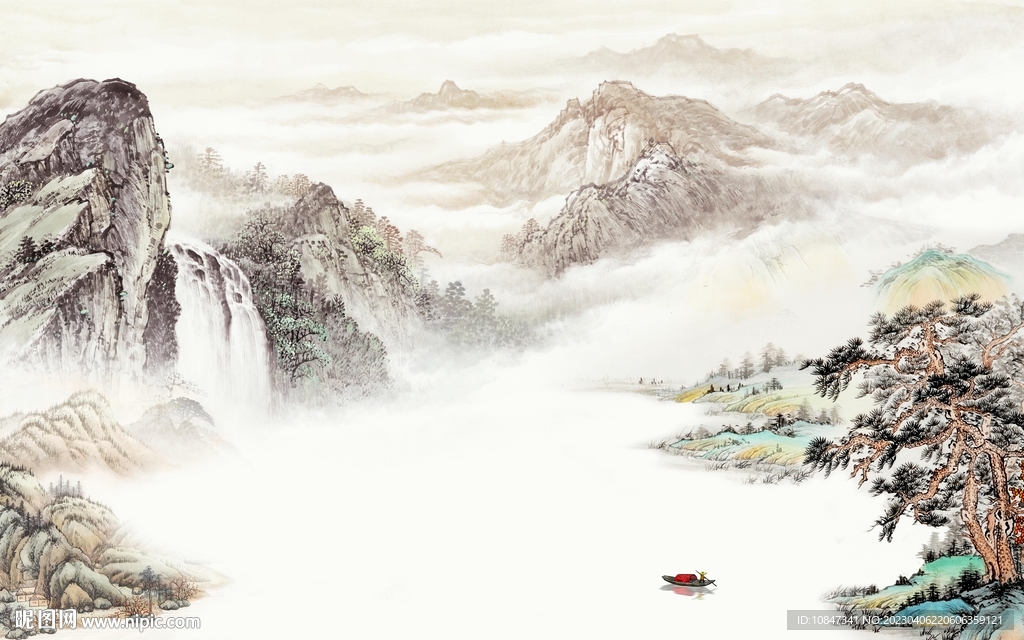 现代 热门新山水画 TIf分层