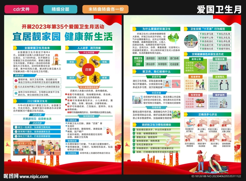 爱国卫生月宣传单