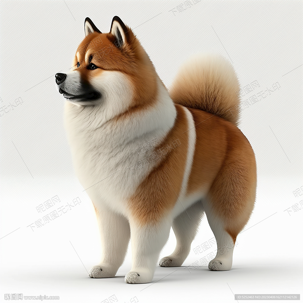 卡通秋田犬