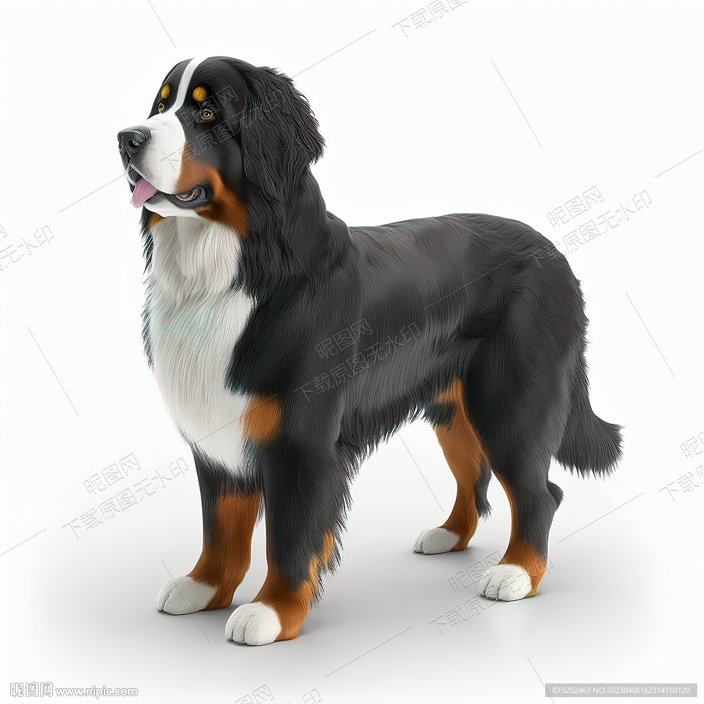 卡通伯恩山犬