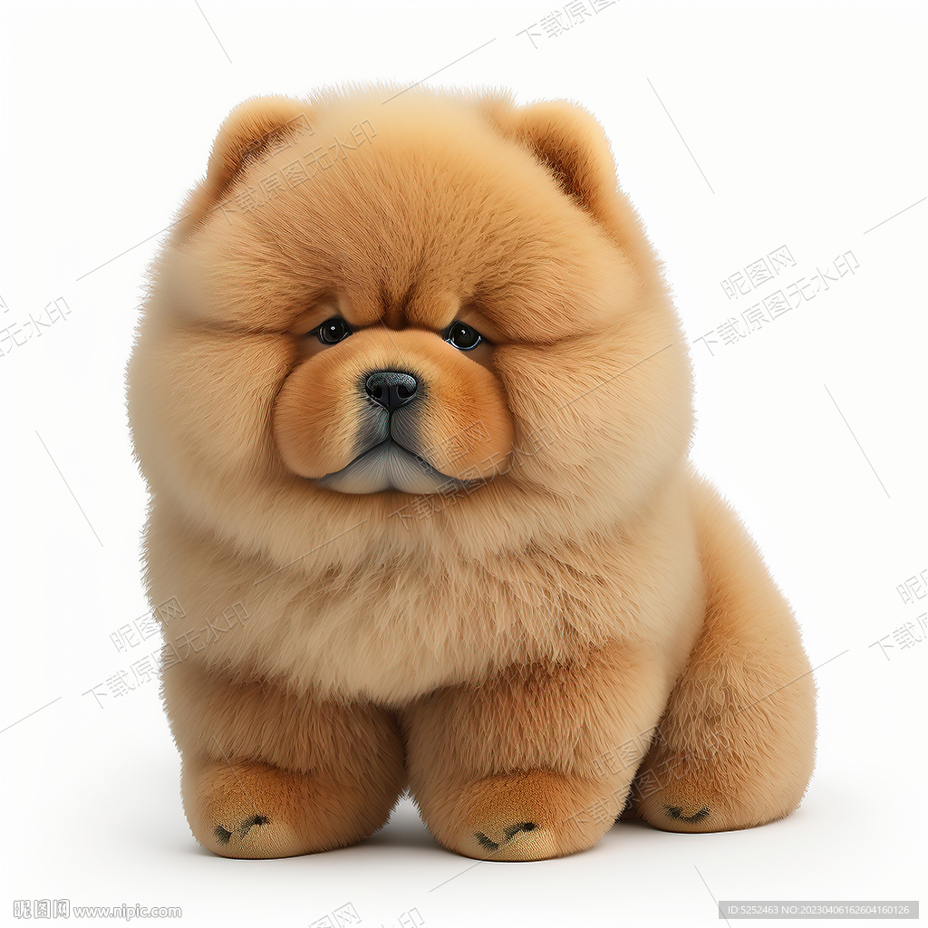 卡通松狮犬