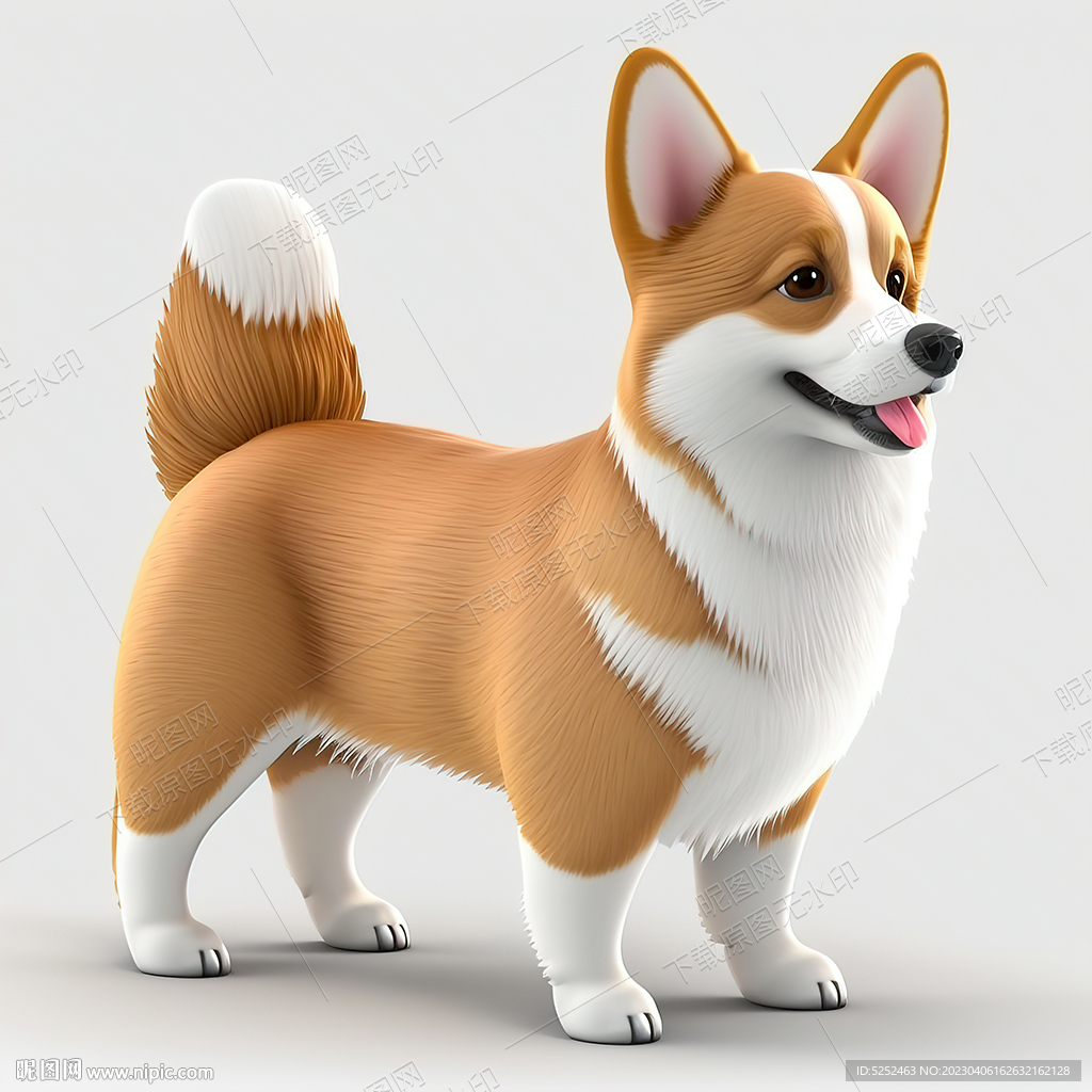 卡通柯基犬