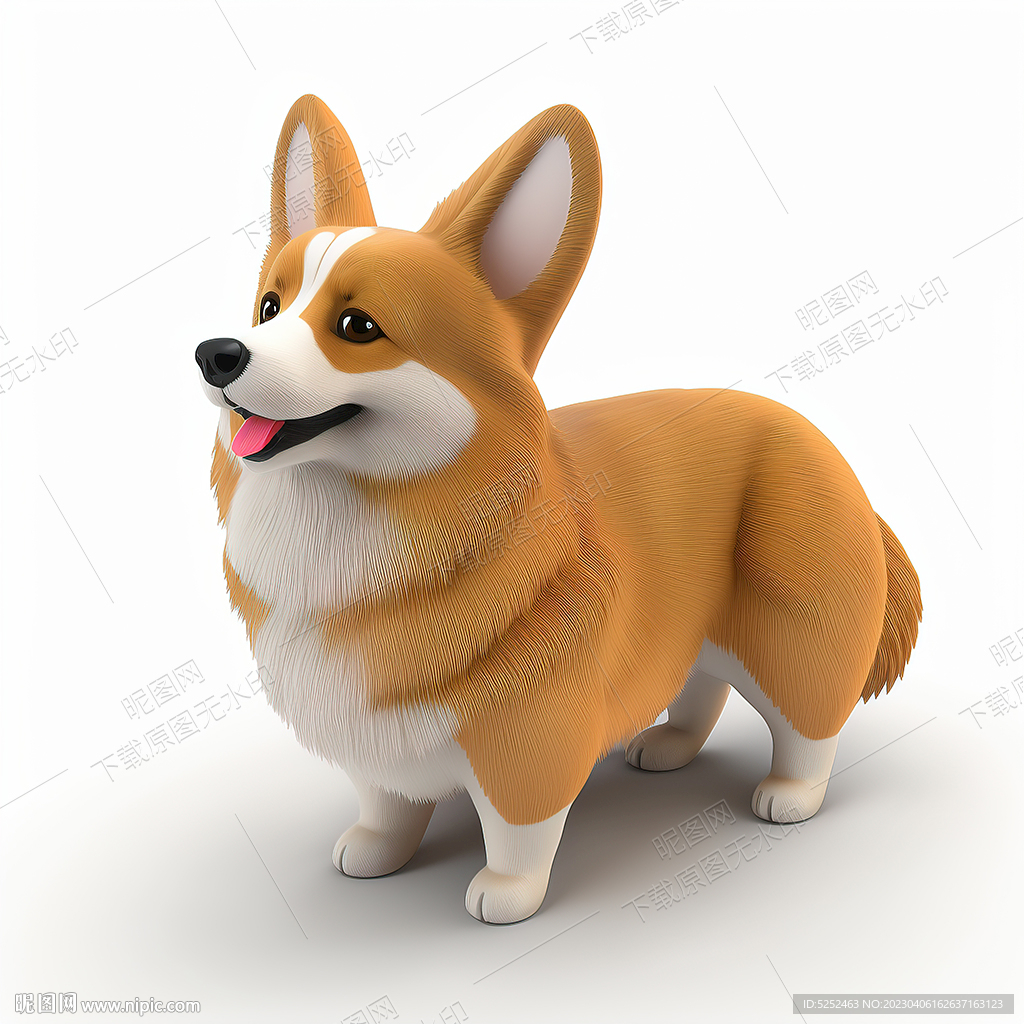 卡通柯基犬