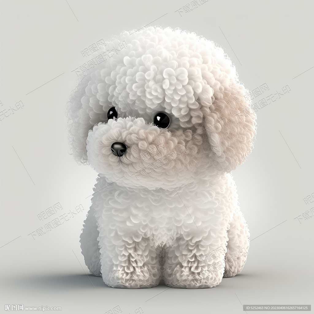 卡通比熊犬