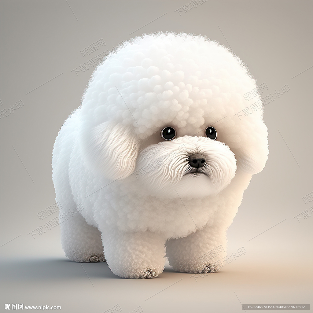 卡通比熊犬