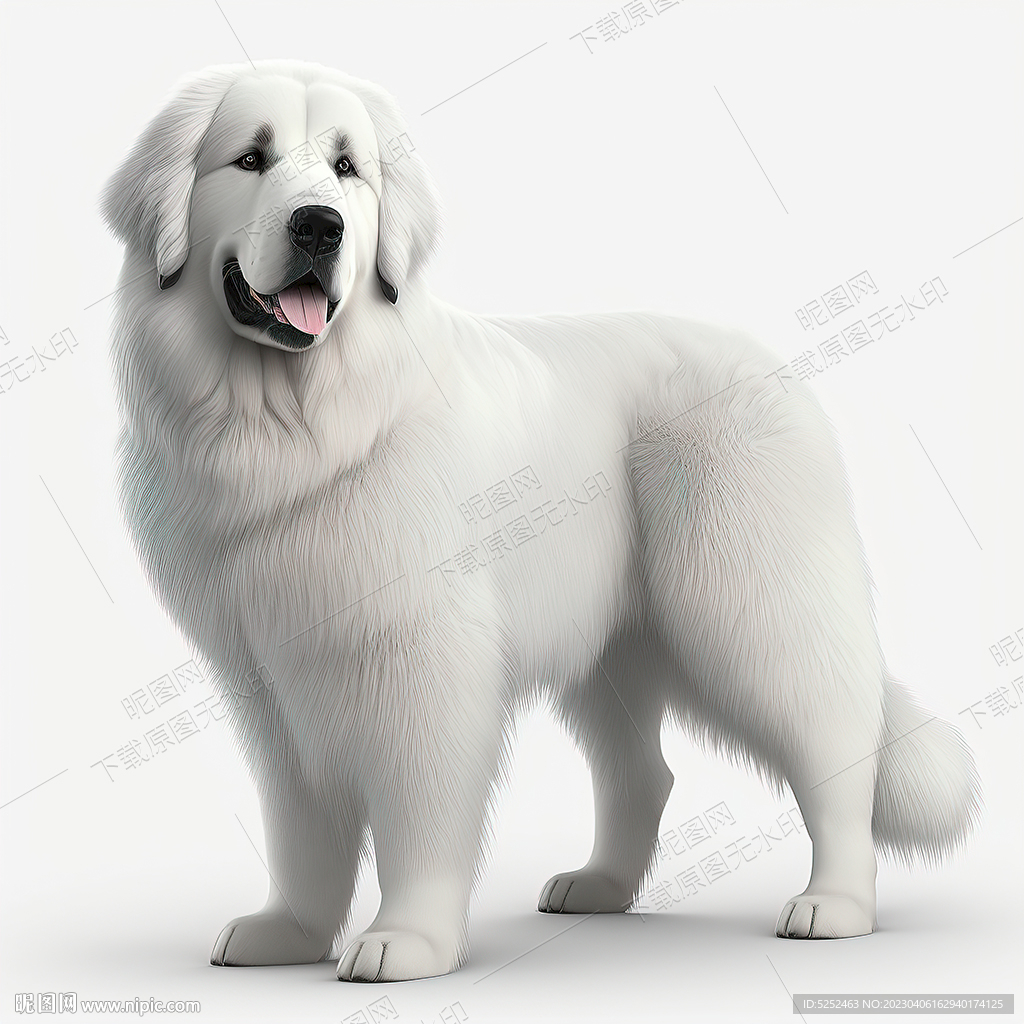 卡通大白熊犬