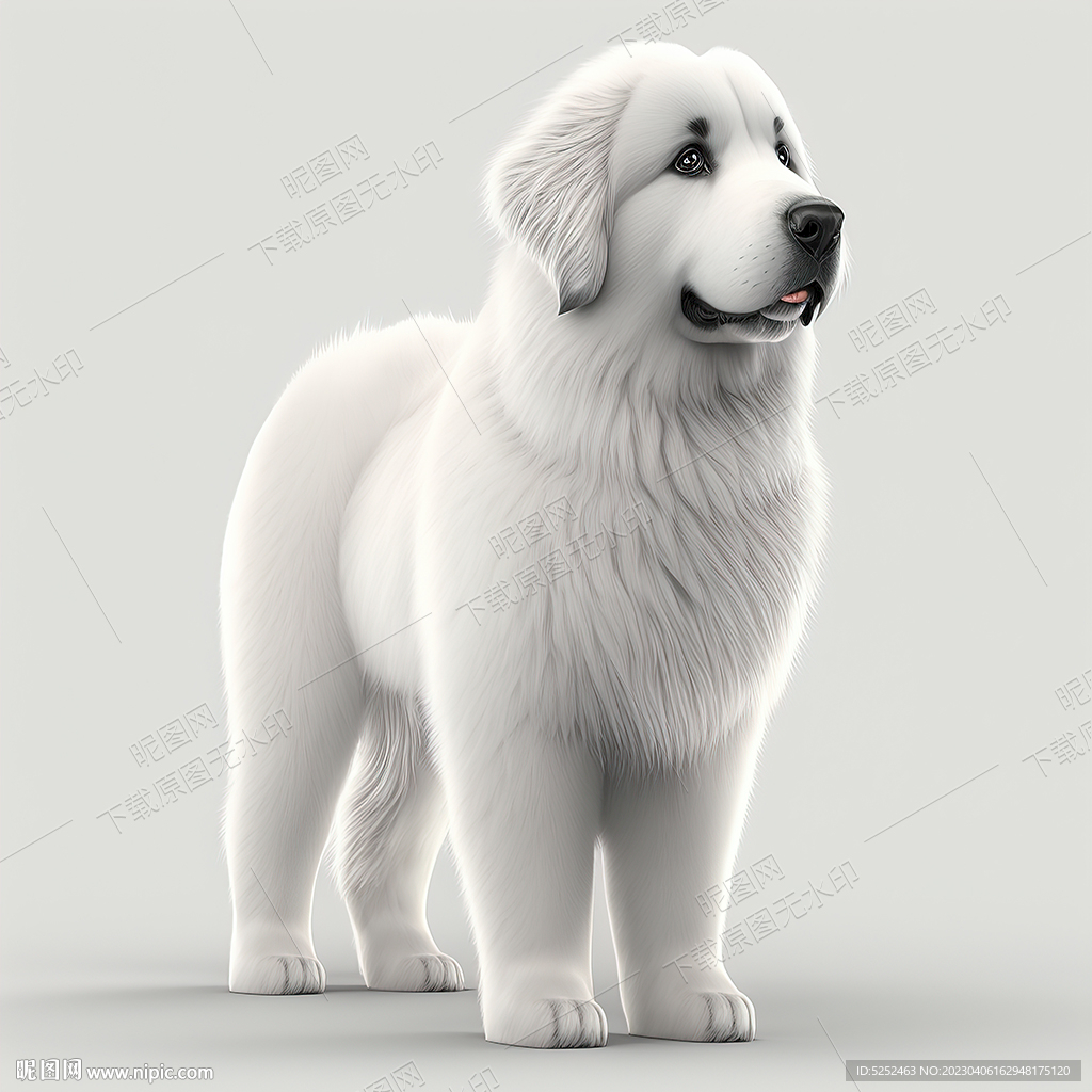 可爱大白熊犬
