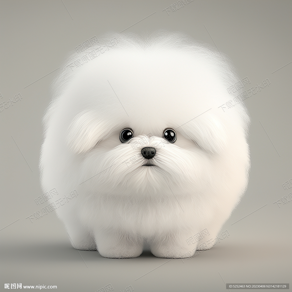 毛茸茸的马尔济斯犬