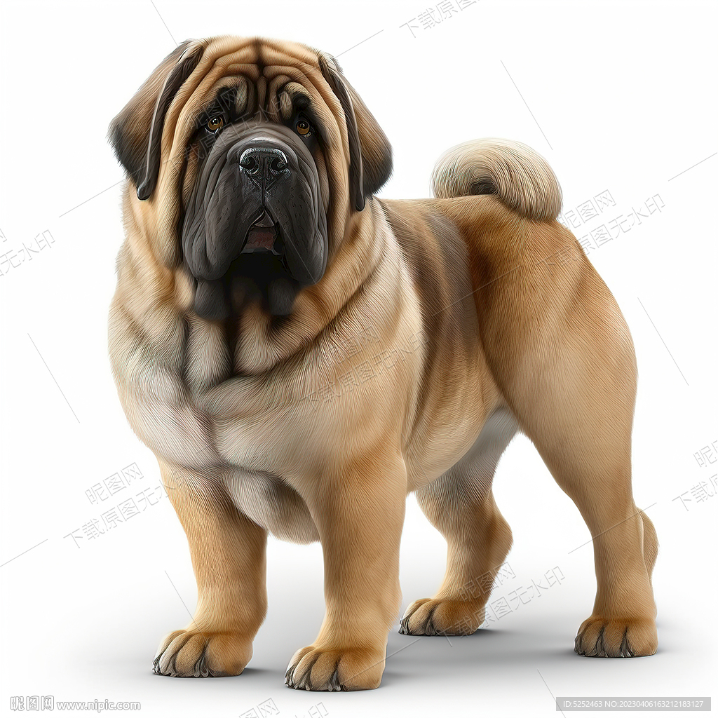 卡通马氏提夫犬