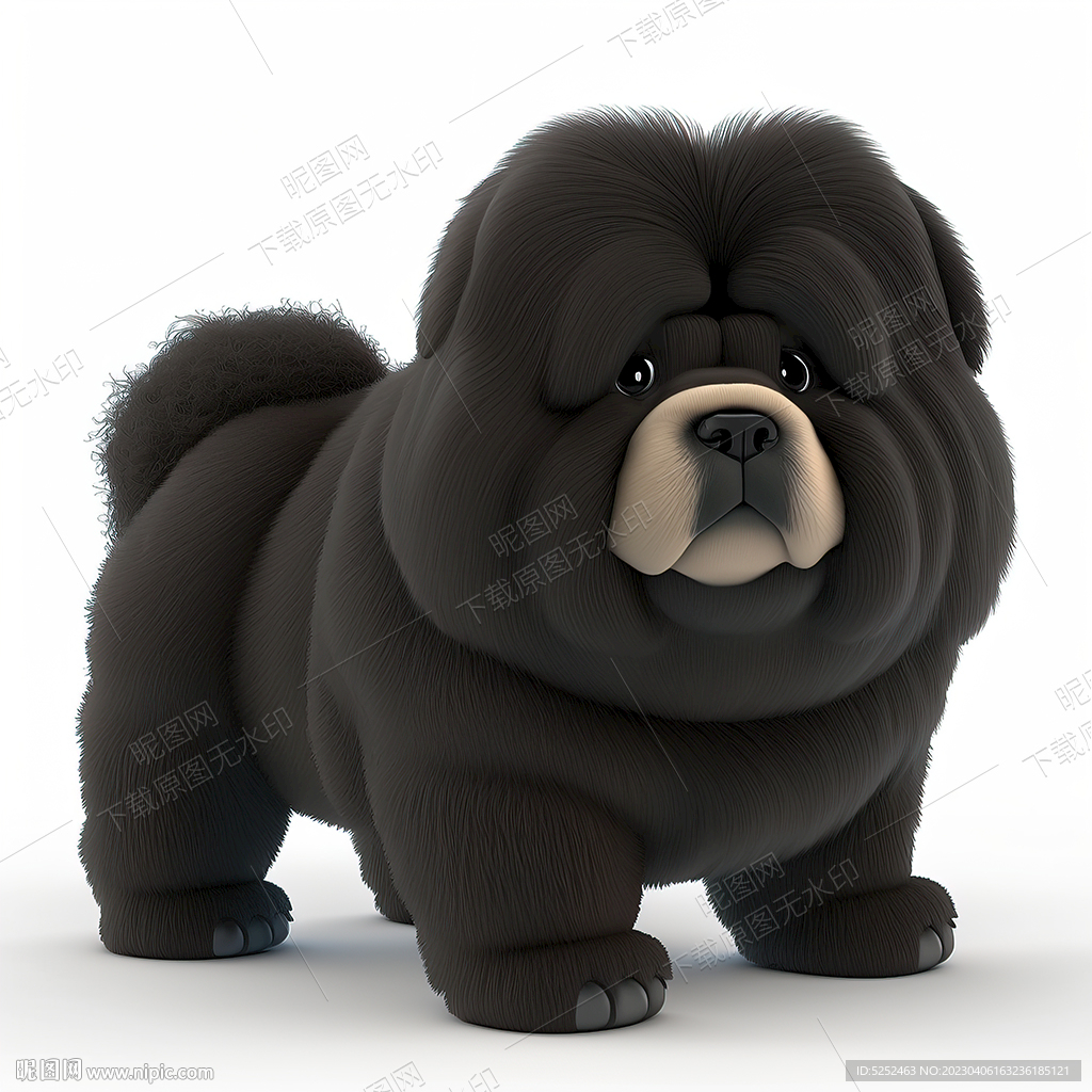 卡通纽芬兰犬