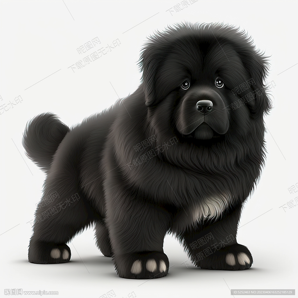 卡通纽芬兰犬