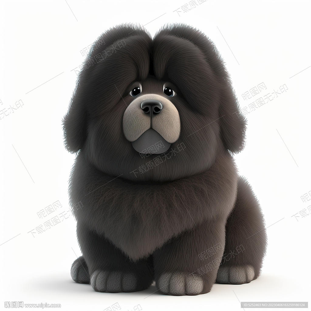 卡通纽芬兰犬