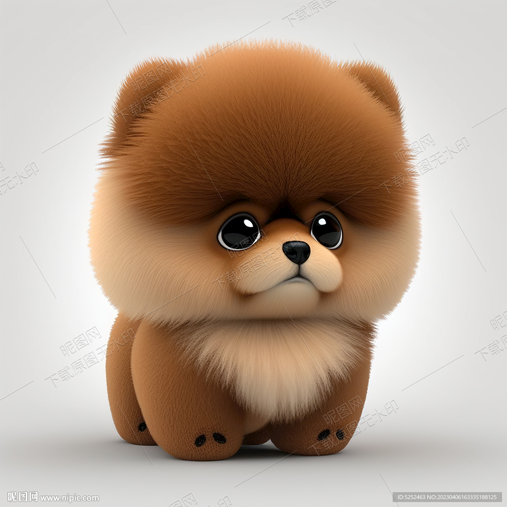 卡通博美犬