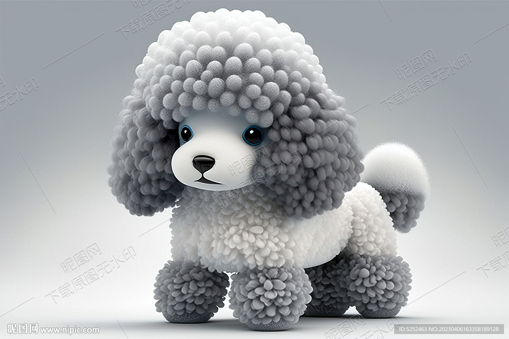 卡通贵宾犬