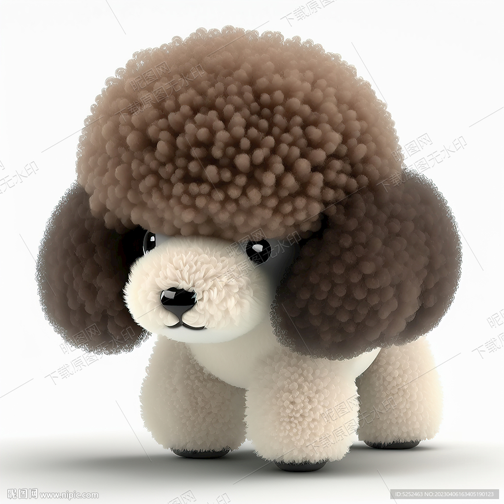 卡通贵宾犬