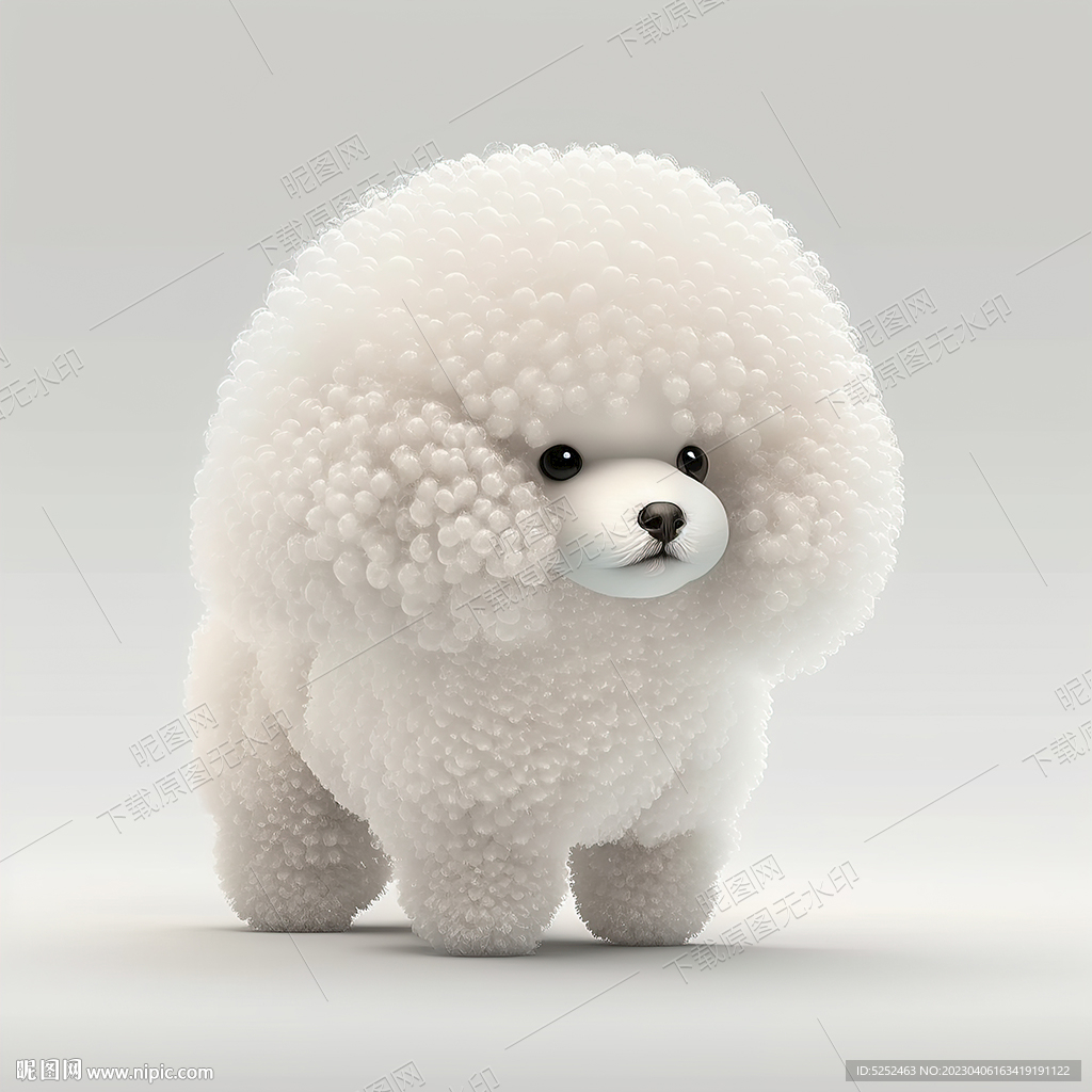 卡通贵宾犬