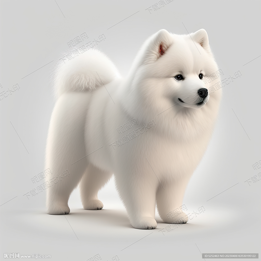 可爱的萨摩耶犬