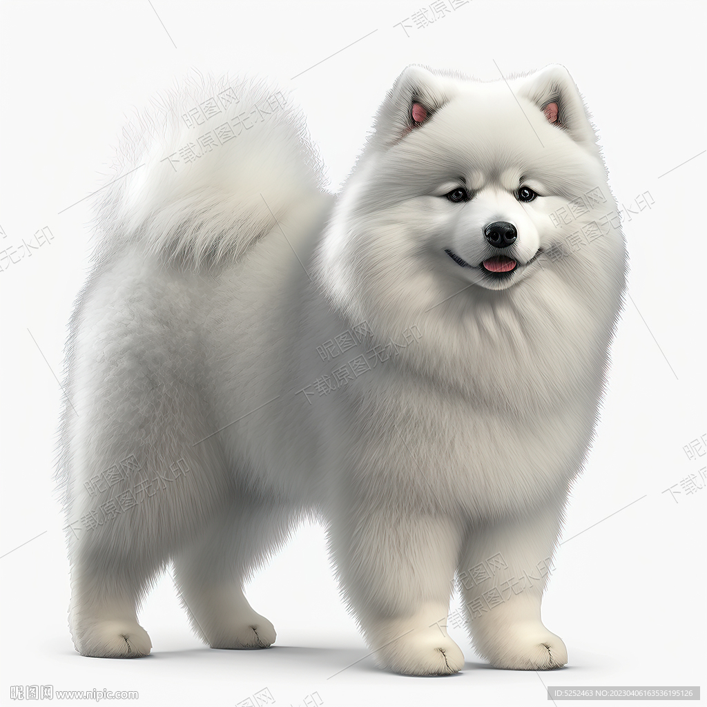 可爱的萨摩耶犬