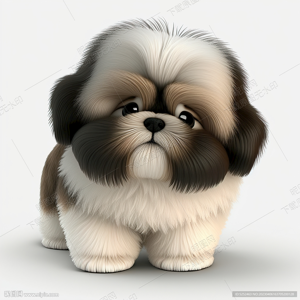 萌萌的西施犬