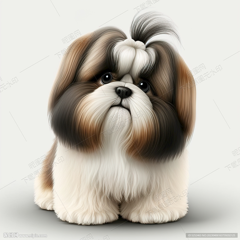 萌萌的西施犬