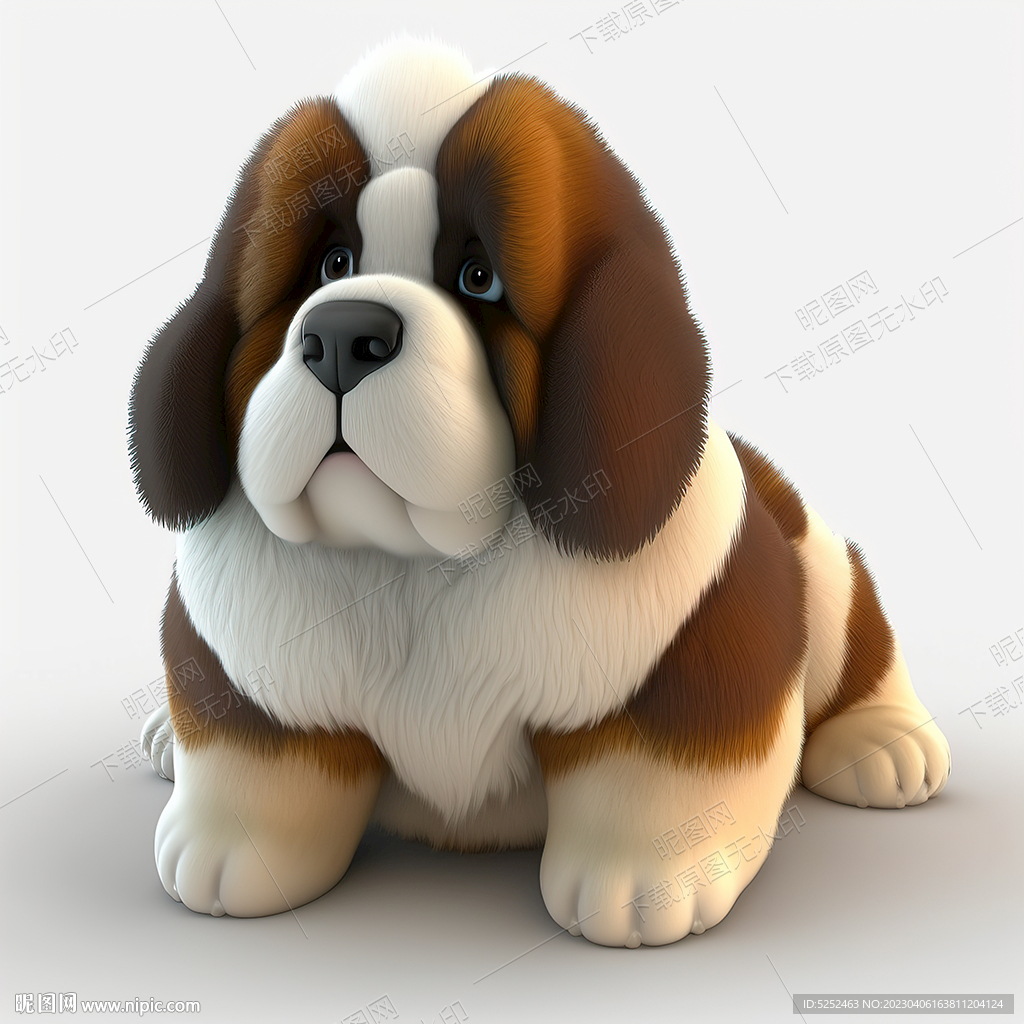 可爱的圣伯纳犬