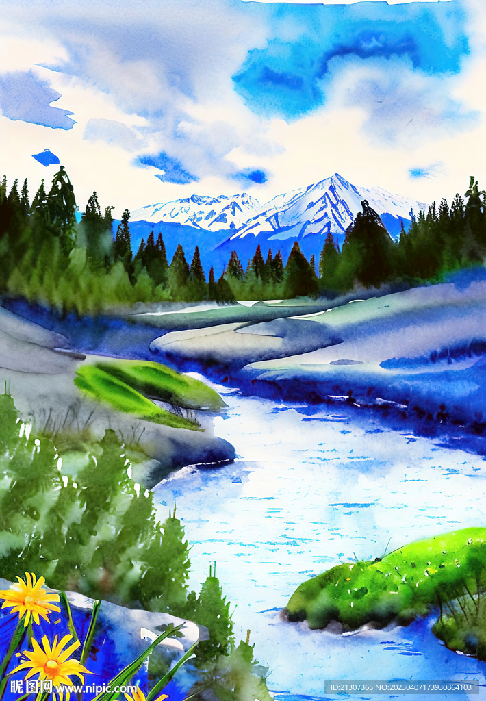 水彩风景画