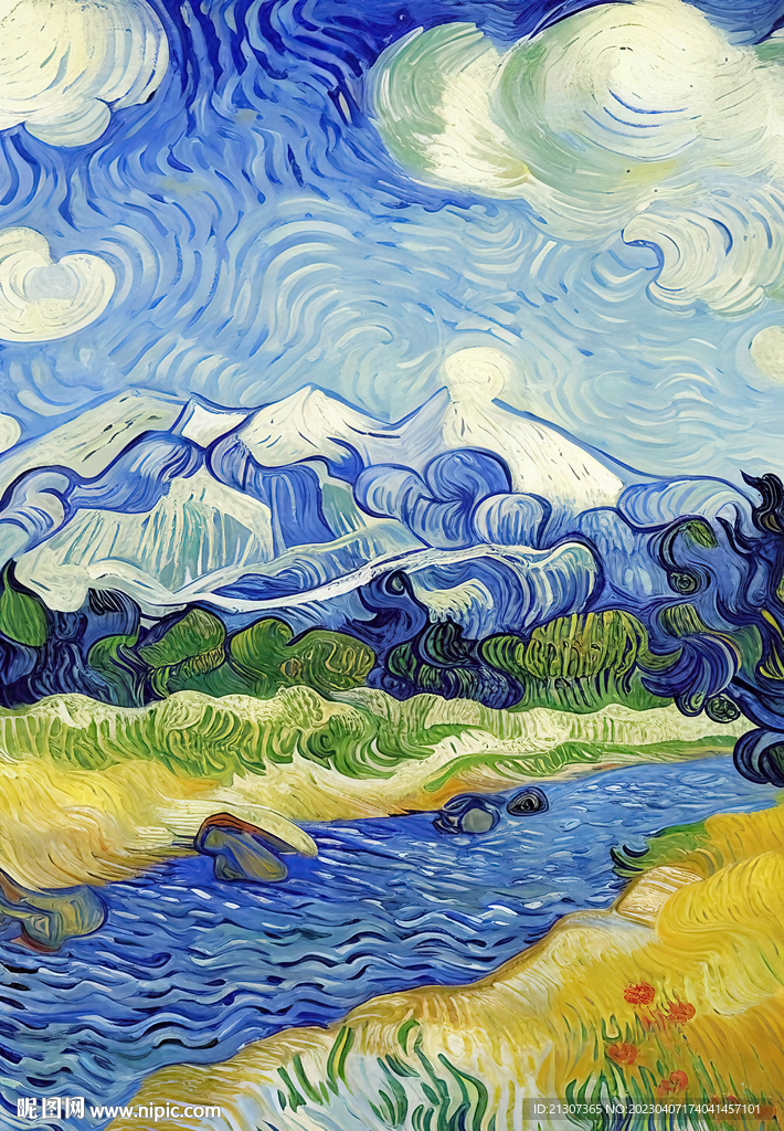 梵高风格风景画