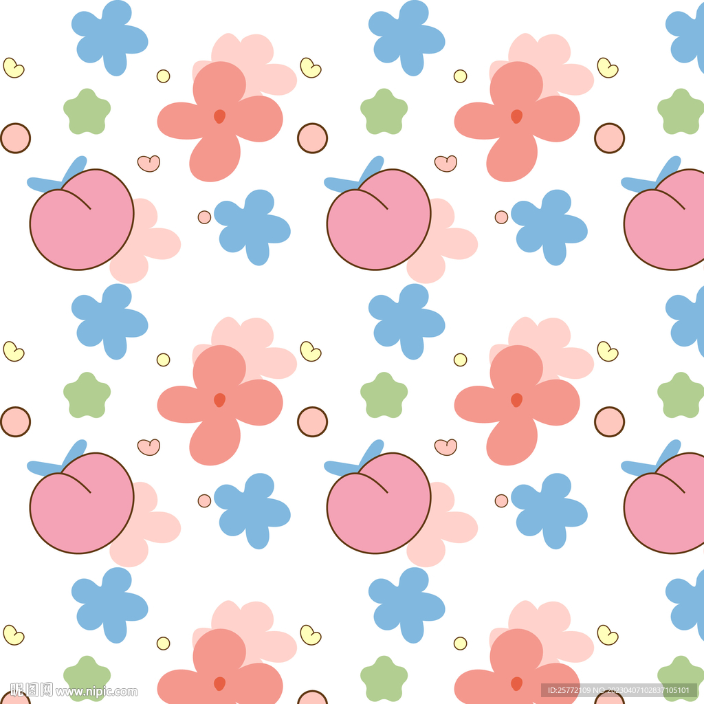 水果花朵连续图