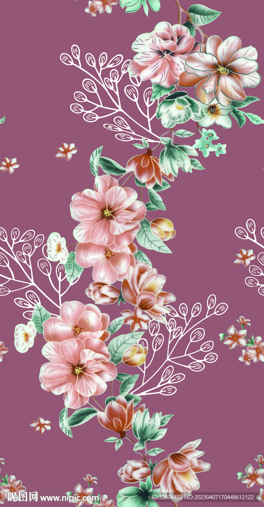 数码印花 旗袍