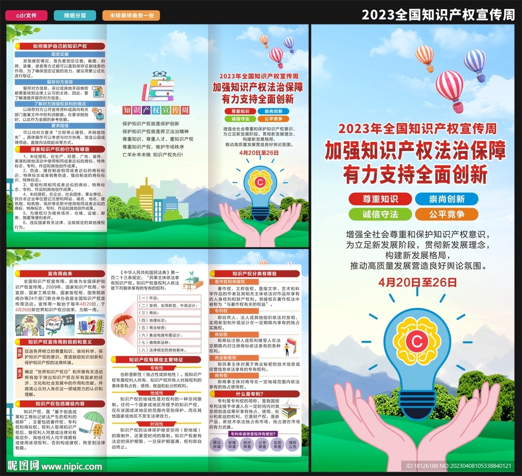 全国知识产权宣传周三折页