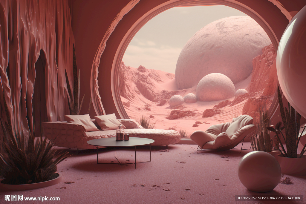C4D虚拟沙发空间背景