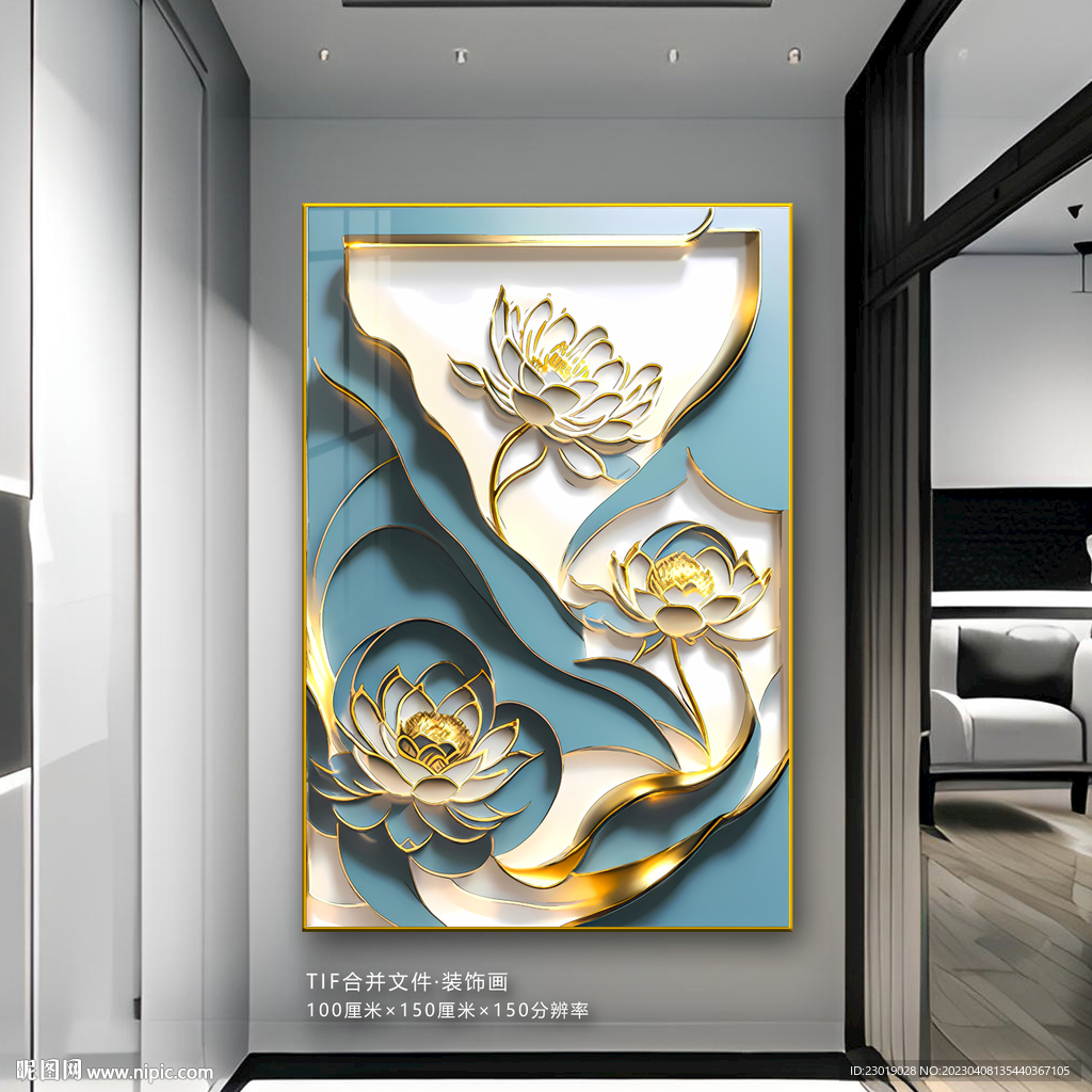 新中式玄关装饰画