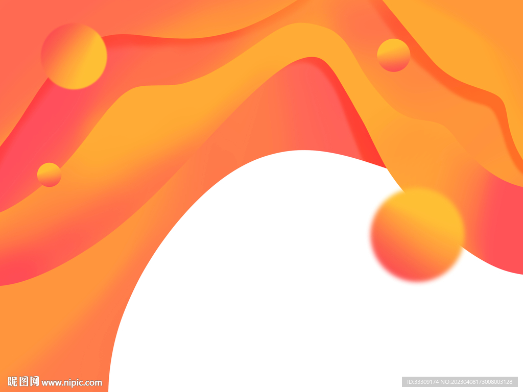 橙色流体艺术背景板图