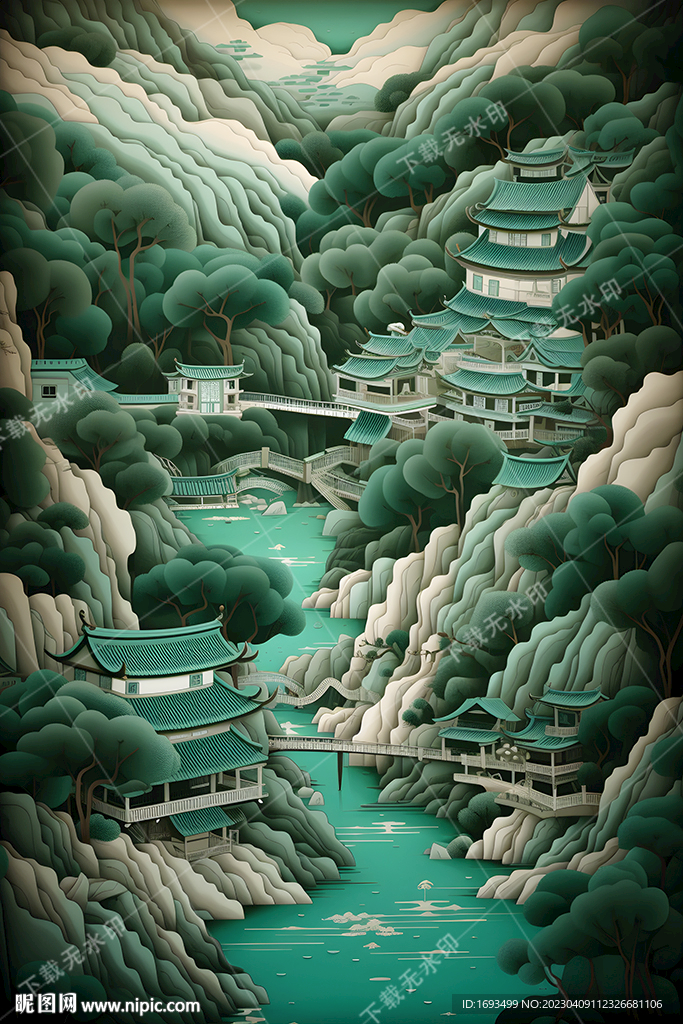 国潮国风背景