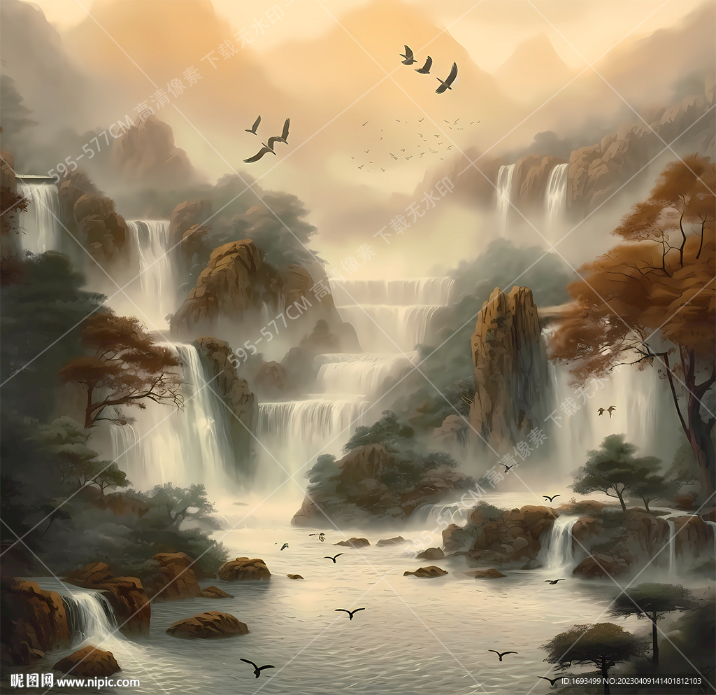 山水背景