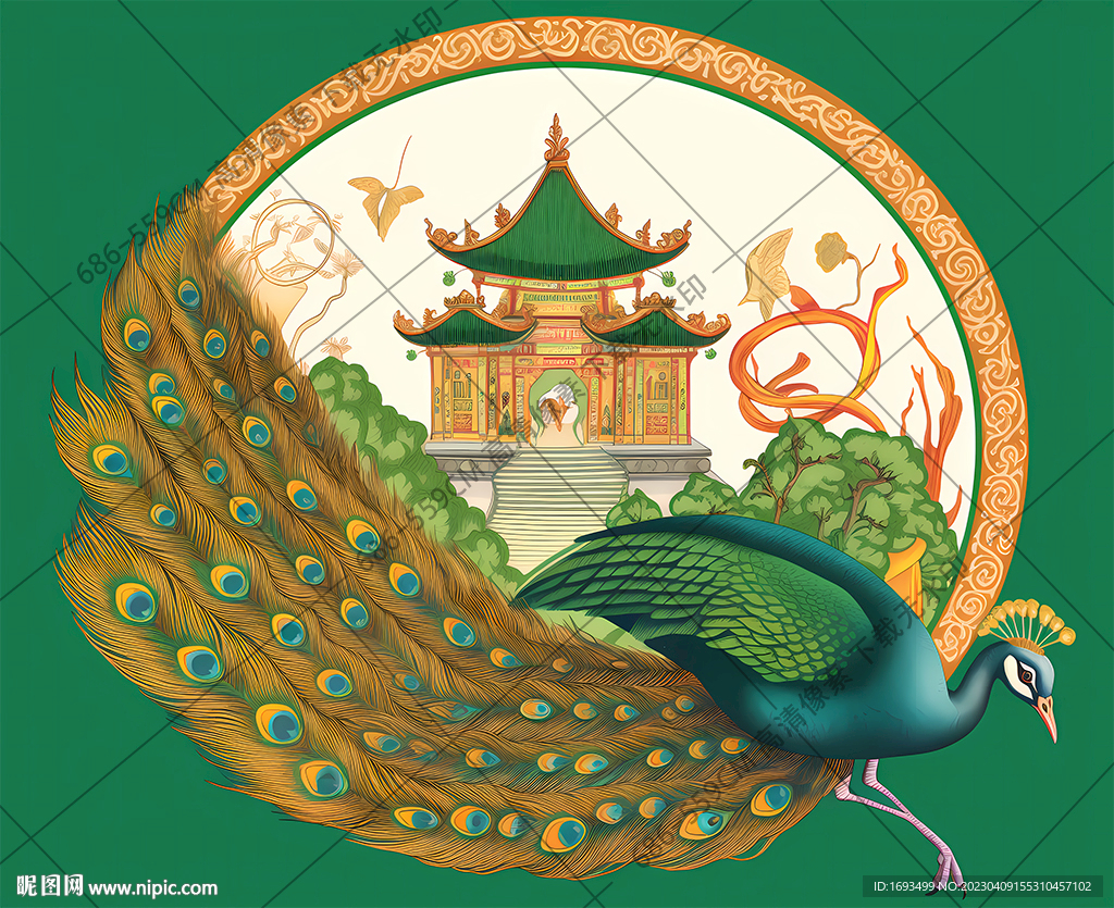 茶叶包装手绘插画