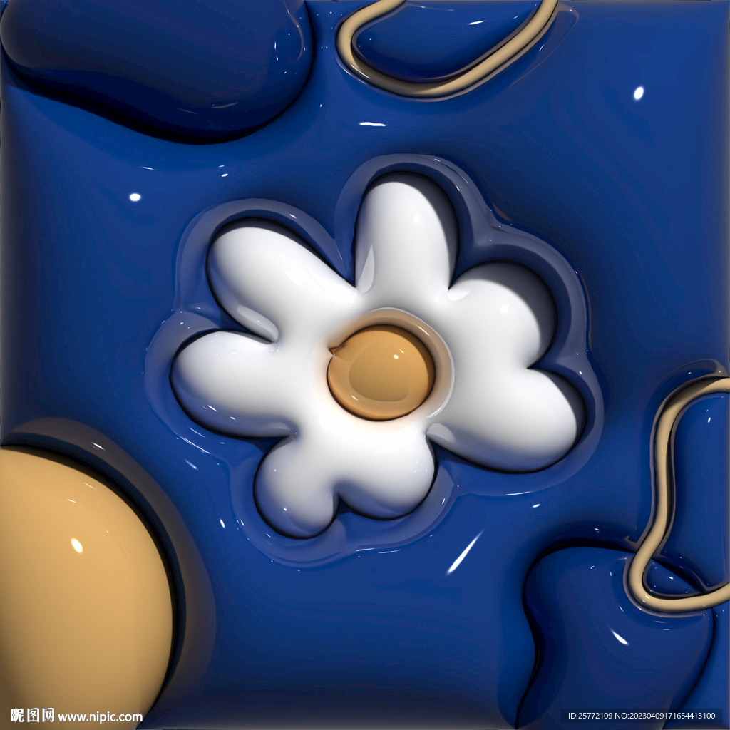 蓝色膨胀风背景