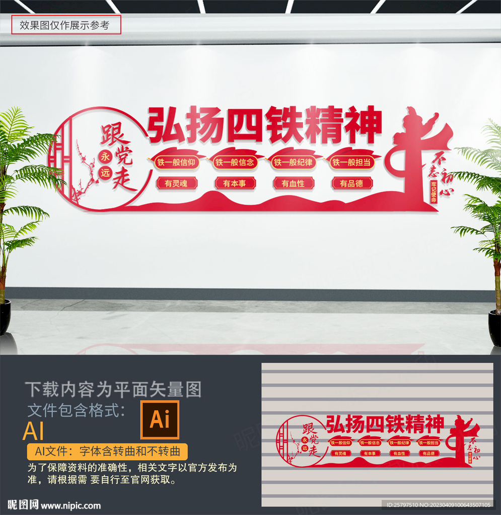 四铁精神文化墙