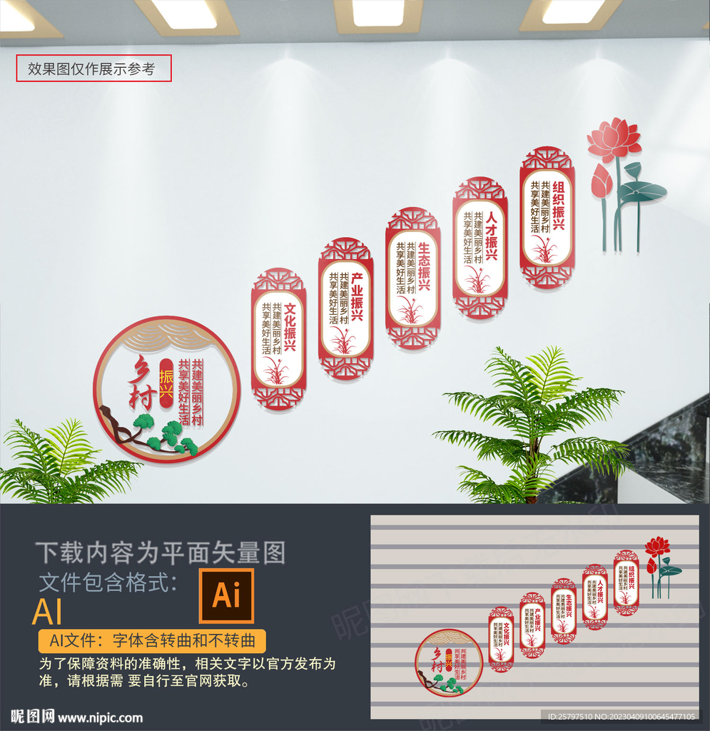 乡村振兴楼梯文化墙