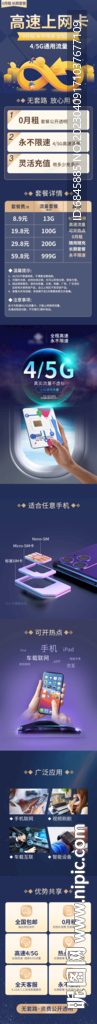 物联网卡详情页电商页面