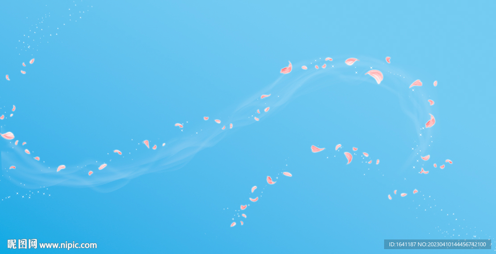 飘扬的粉色花瓣