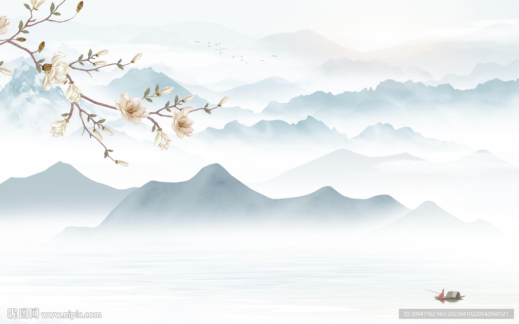 人气 高端画山水图 tIf分层